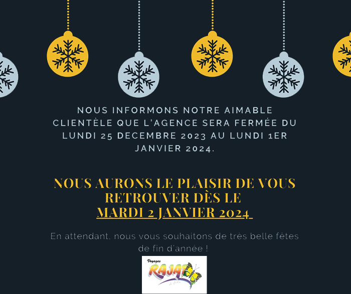 Information fermeture noel 2023